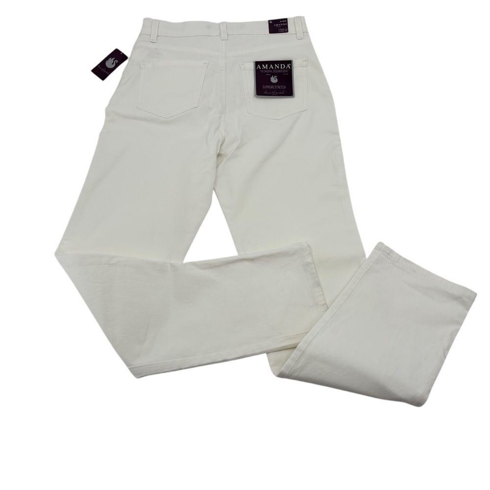 Gloria Vanderbilt Amanda Supreme Stretch White Jeans Sz. 8 Long NWT - Picture 10 of 10